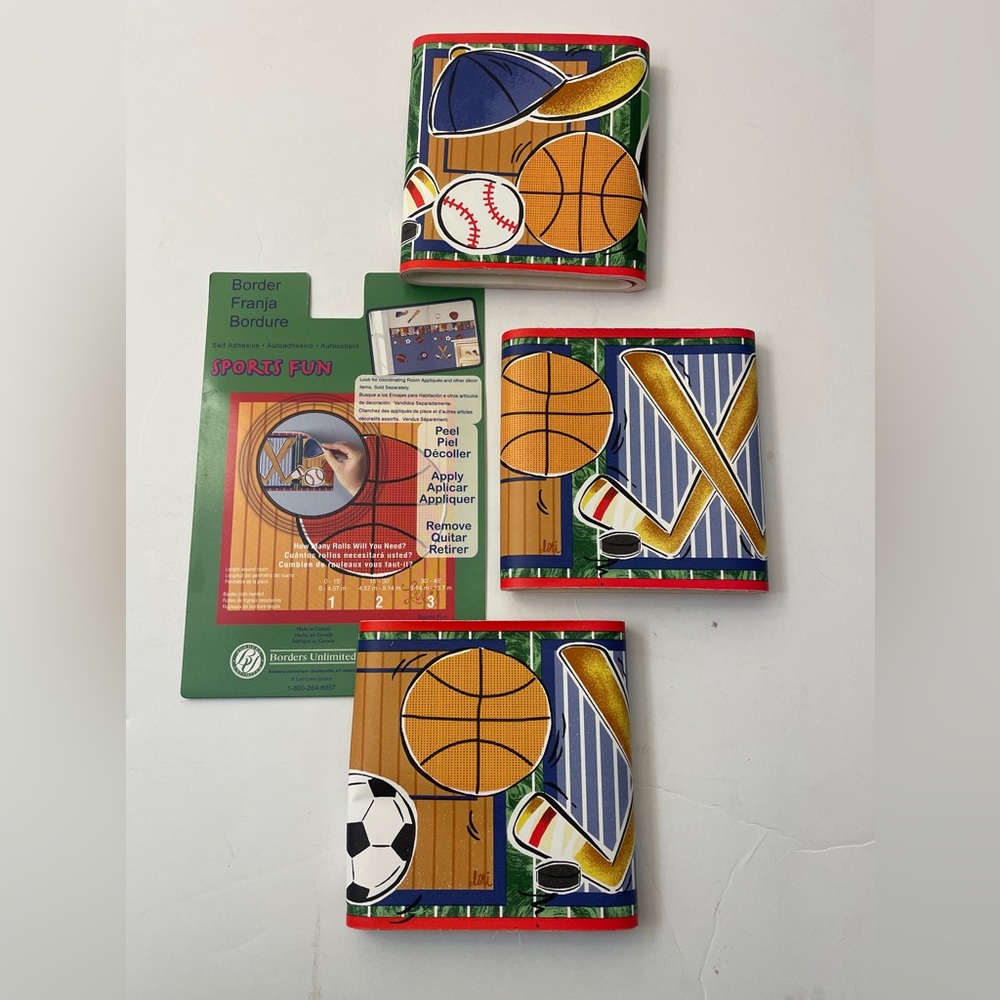 Borders Unlimited 3 Self Adhesive Sports Fun Room Borders